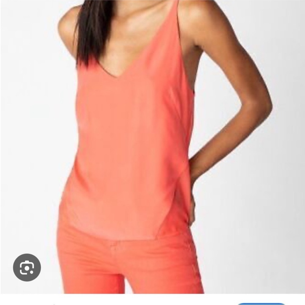 Active USA Coral V-Neck Tank Top